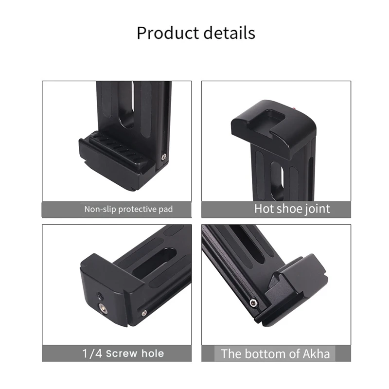 Алюминиевый штатив, держатель для планшета с адаптером для холодной башмака, зажим для планшета, подставка, регулируемая на 360 градусов подставка для планшета