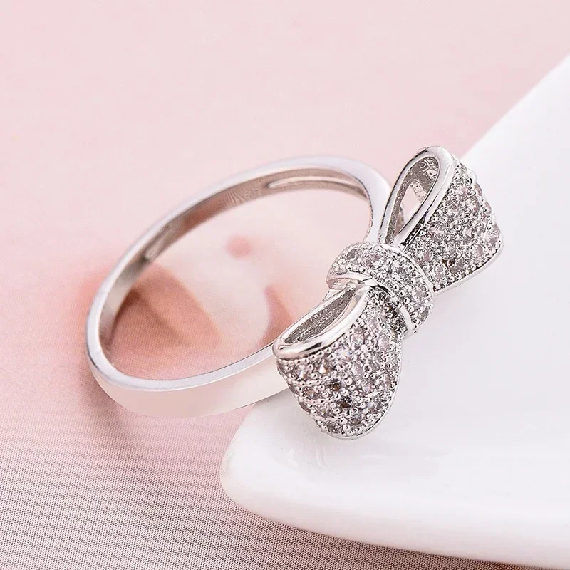 Delysia-Bague de Fiançailles avec Nministériels d Papillon pour Femme, Simplicité, Clip de Haute Qualité, Mariage, Mariée, Princesse, Taille 5, 6, 7, 8, 9, 10, 11