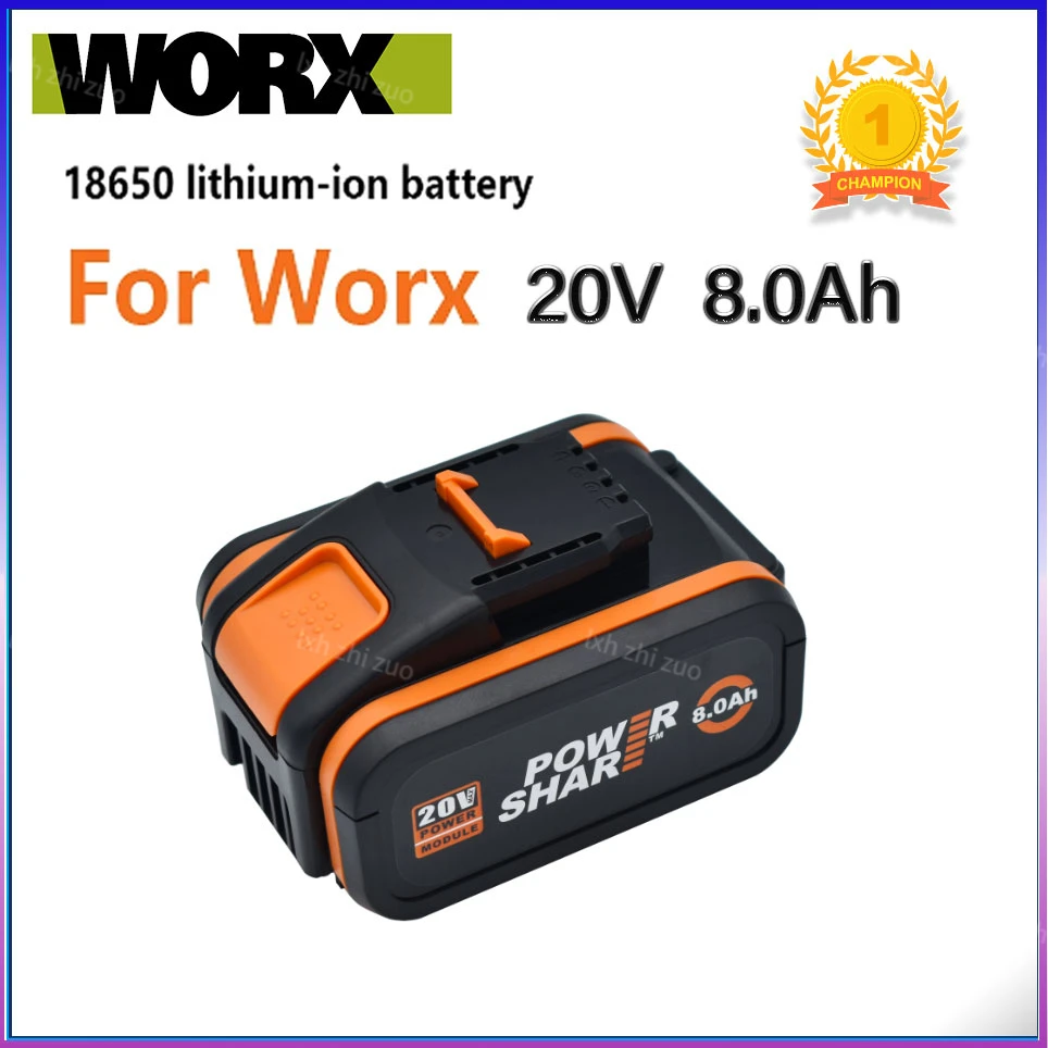 100% Original Worx WA3553 20V 8.0ah Battery Cordless Power Tool Spare Batteriies WA3572 WA3553 WX390 WA3551 WX176 WX178 Battery