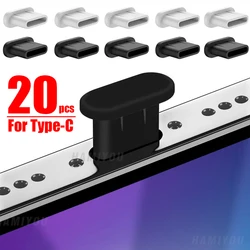 1-20PCS USB C Dust Plug Type C Anti Dust Cover Cap Phone Charging Port Protective Plug for IPhone 15 Pro Samsung Xiaomi