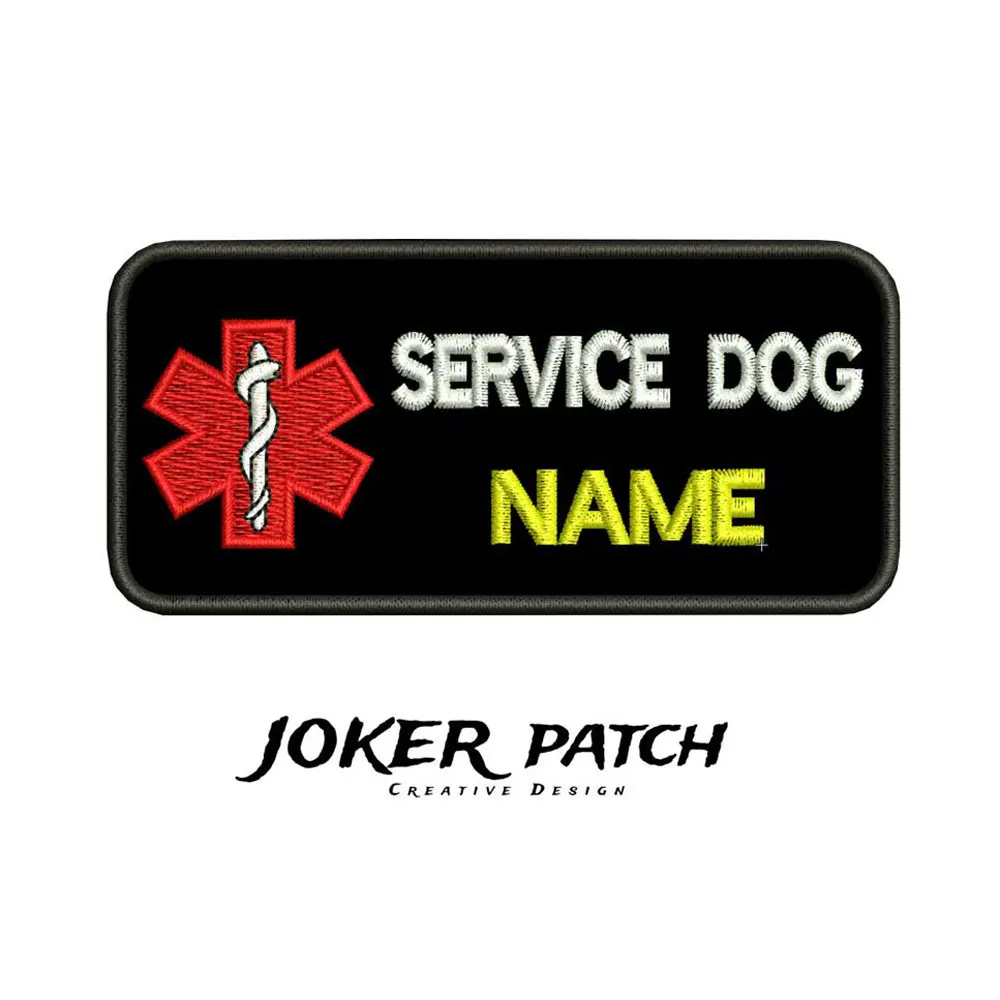 Customized medical emergency embroidered name patch, two lines of text for personalized military accessories