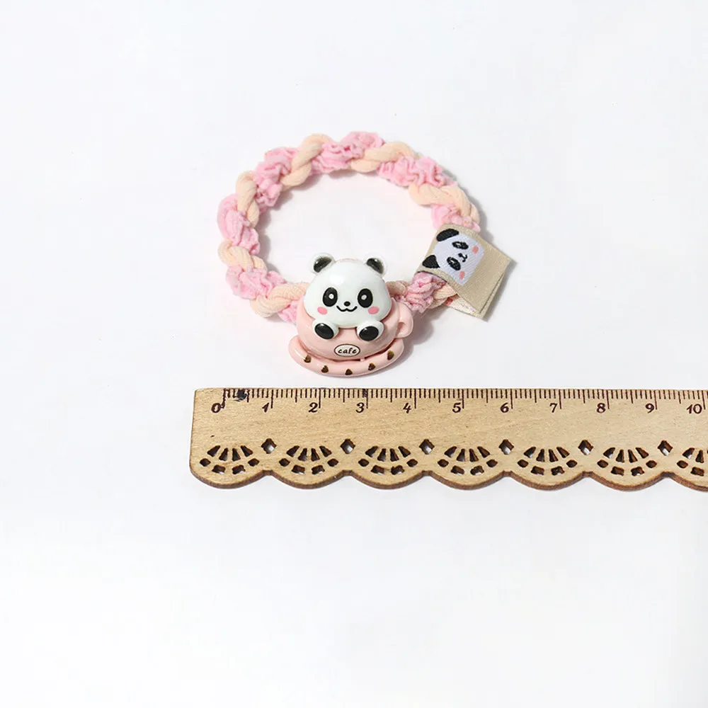 Cute Cartoon Animal Hair Ties for Women Panda Cat Lamb Rubber Band Elastic Hair Bands Headband Girls Daily Hair Accessories