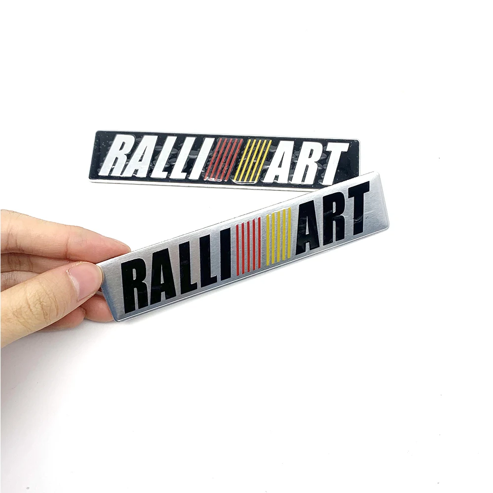 Ralliart Logo 3D Metal Car Stickers Emblem Badge Decal For Mitsubishi Rally Lancer 9 10 Asx Outlander Pajero L200 Delica Eclipse