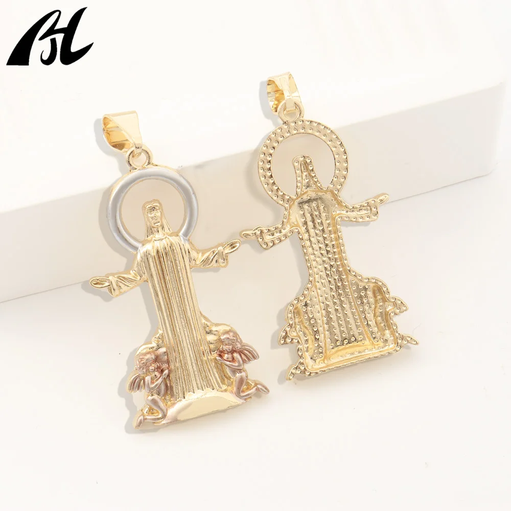 قلادة دينية جديدة الأكثر مبيعًا يسوع مطلية بالذهب عيار 14 قيراط #3