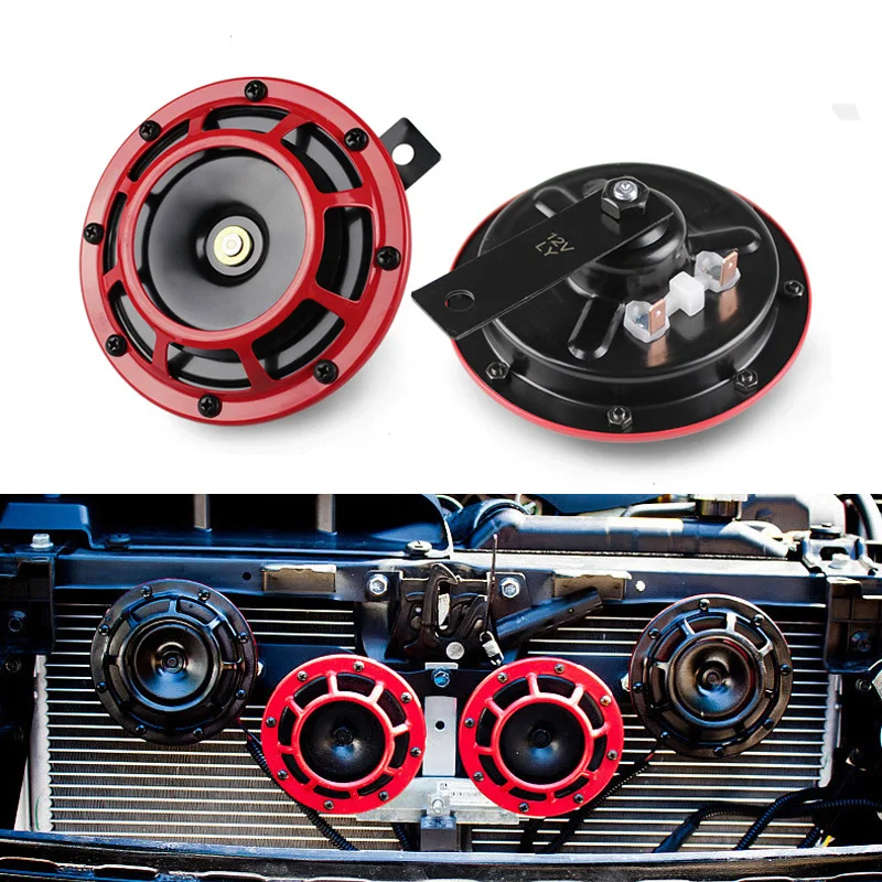 

Universal Car Horn 12 Volt Grille Mount Car Loud Horns 12V Car Electric Blast Tone Grill Mount Super Loud Horn klaxon de voiture