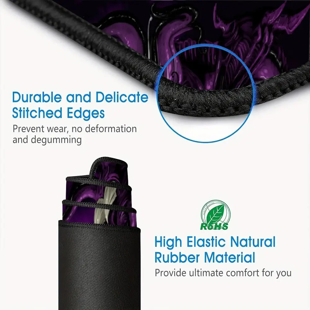 Motivo mostro marino e subacqueo retrò, adatto per mouse e tastiera, materiale in gomma antirughe e fondo antiscivolo