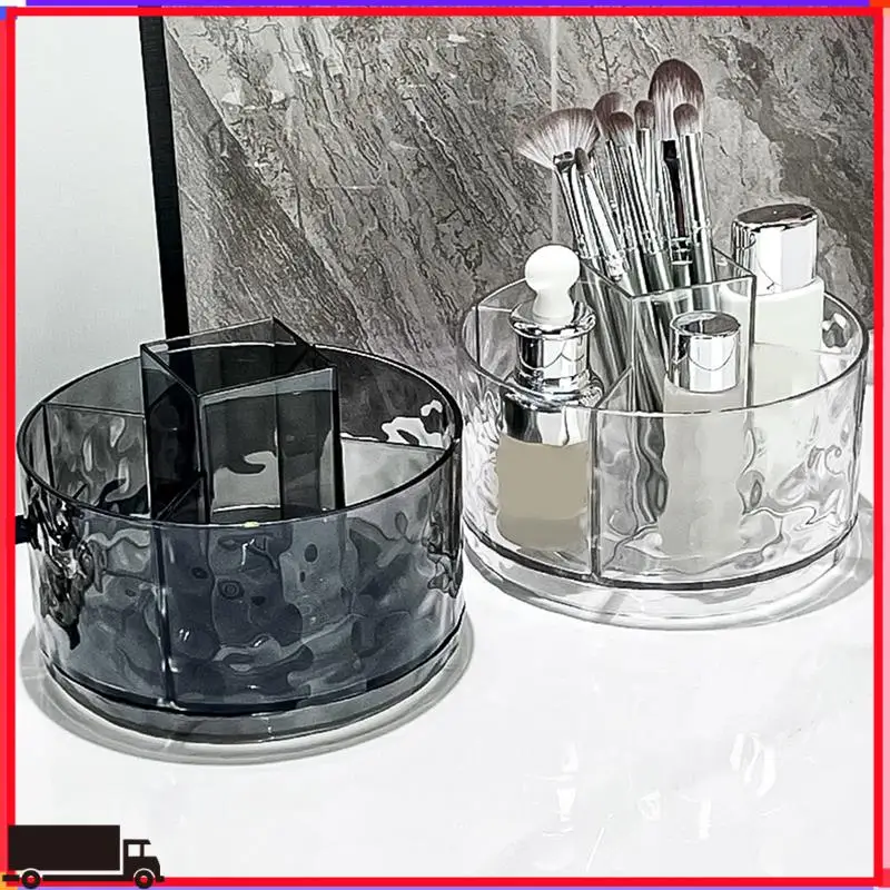 

Premium Makeup Brush Holder Organizer, 360° Rotating Makeup Brush Organizer, 5 Slot Make Up Brushes Cup For Cosmetics Durable A