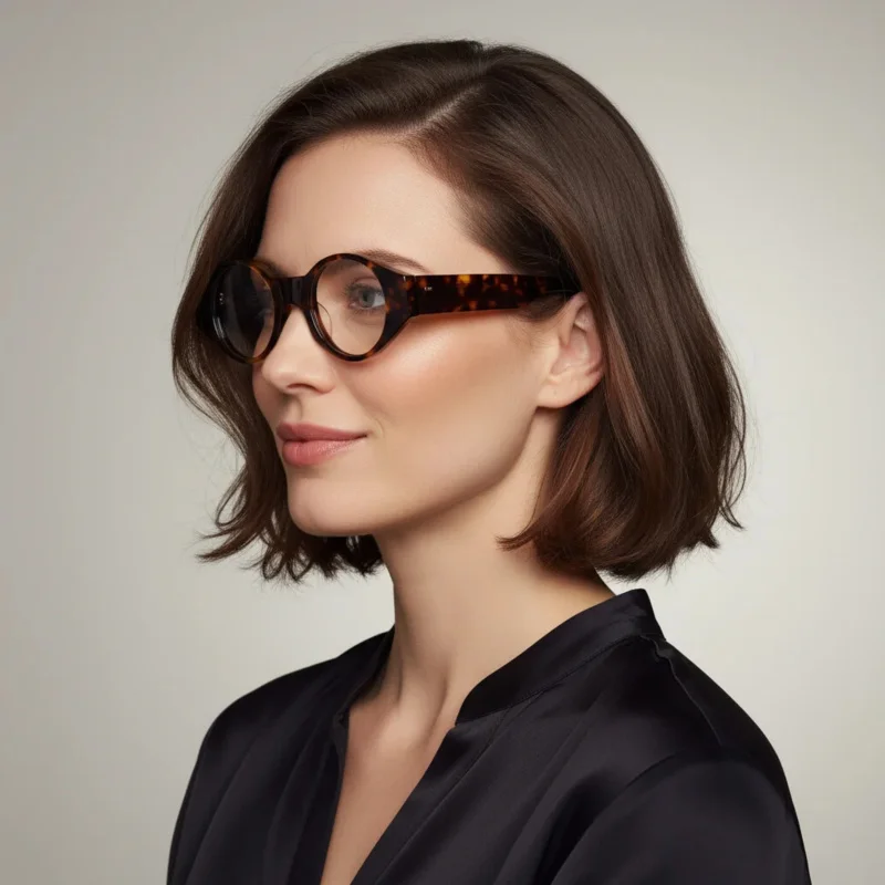 

Маленькая овальная оправа для оптических очков в стиле ретро из ацетата черепахи, модная женская оправа для чтения с защитой от синего света 20, оригинальные очки для дома и офиса