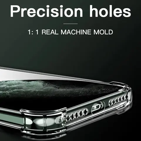 Genomskinligt telefonskal för iPhone 11 12 13 14 15 16 Pro Max Mini 16E 7 8 Plus Xr Xs SE 2020 2022 Silikon mjukt transparent skal 10 best sales Genomskinligt iPhone 11-skal - №7