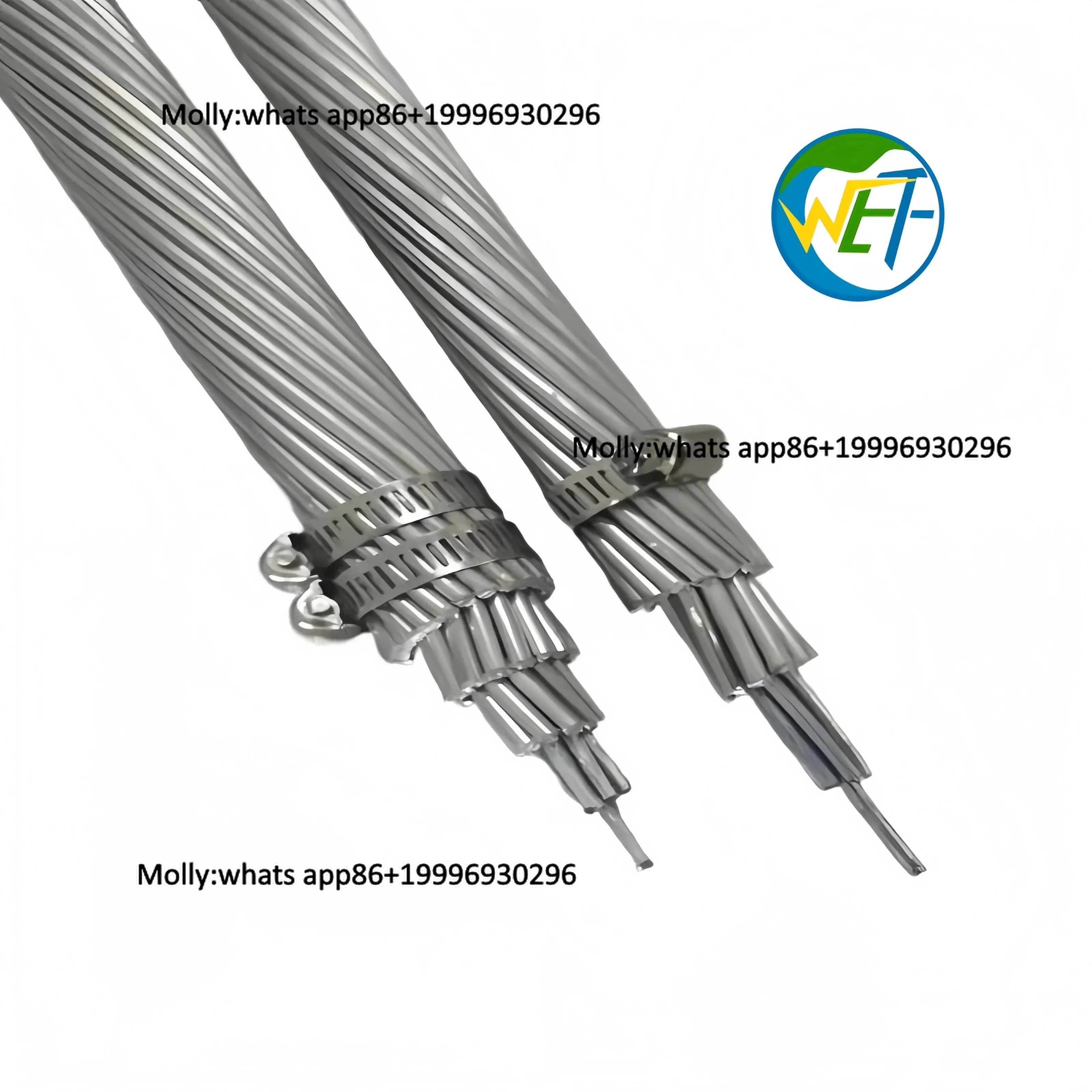 ACSR Aluminum Conductor Wire 7core 13.3mm Wolf 35kV High Voltage Overhead Power Transmission Cable Turkey ASTM B232
