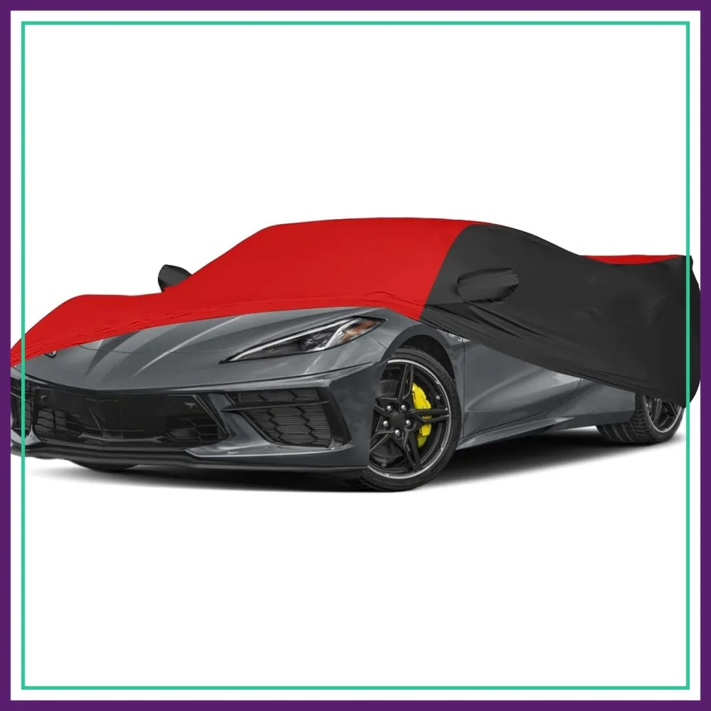 

Indoor Car Cover for Corvette C8 2020-2025, Stretch Satin, Breathable, Dust-Proof, Custom Fit