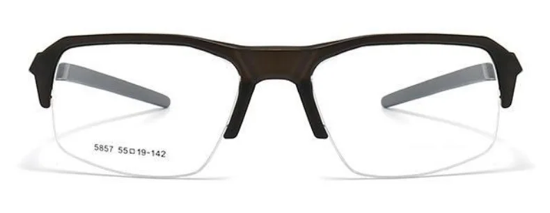 YIMARUILI Sportbrillengestell für Herren und Damen, Aluminium, TR90, Halbrahmen-Brille, Federbeine, optische verschreibungspflichtige Brillen 5857 – Detail 15