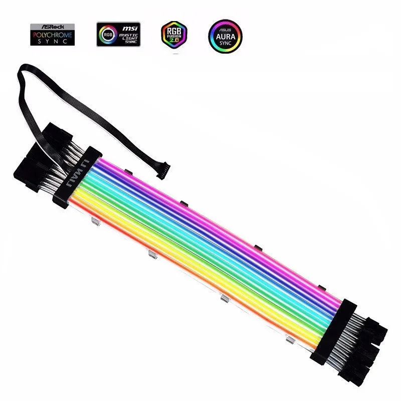 LianLi Strimer Plus V2, 5v A-RGB Power  Extesion Cable 24P+8PINX3  Kit, For Motherboard ATX 24pin PCI-E GPU 8pin