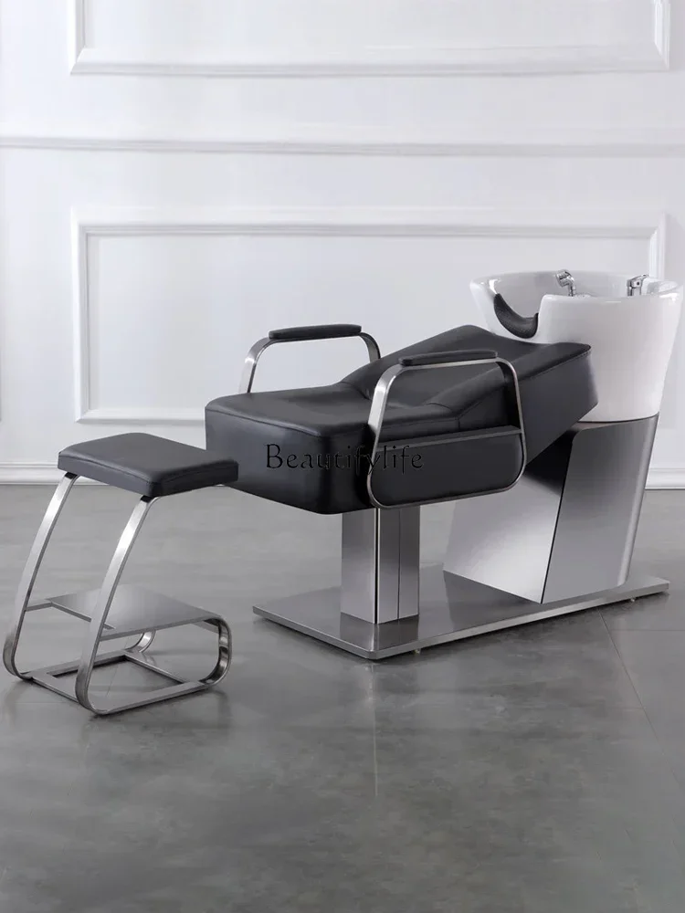 

02Shampoo Chair Hair Saloon Dedicated Half-Lying Bed