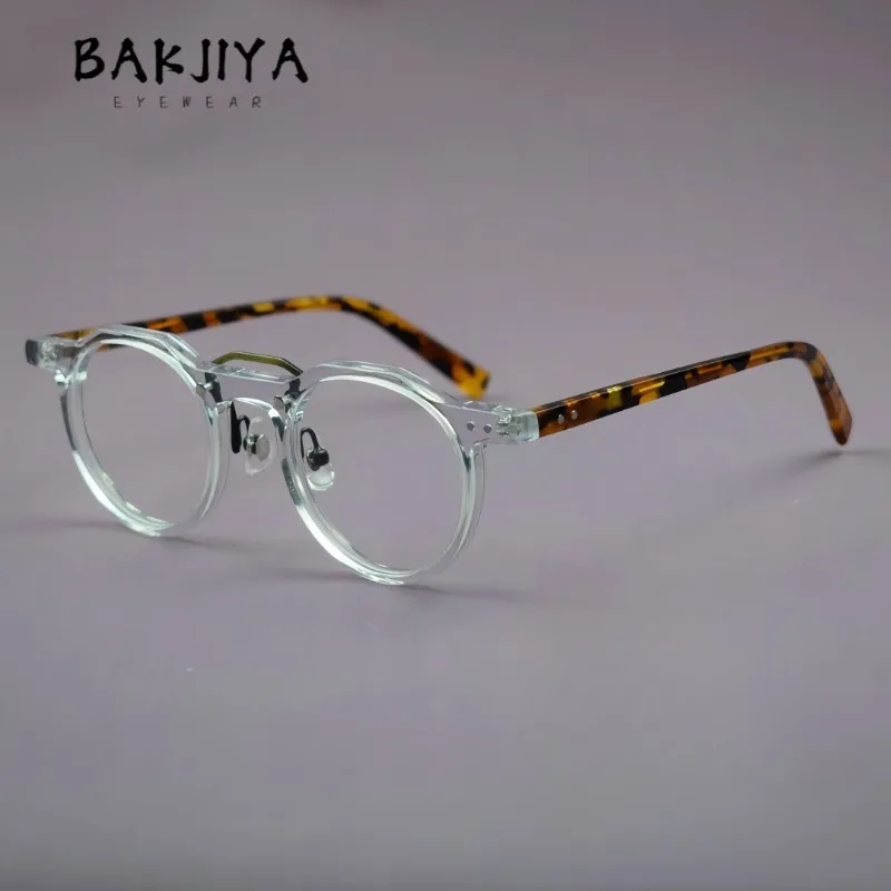 

Japanese Handmade Acetate Glasses Frames Original Designer Retro Oval Eyewear Men and Women Myopia Prescription Eyeglasses Frame