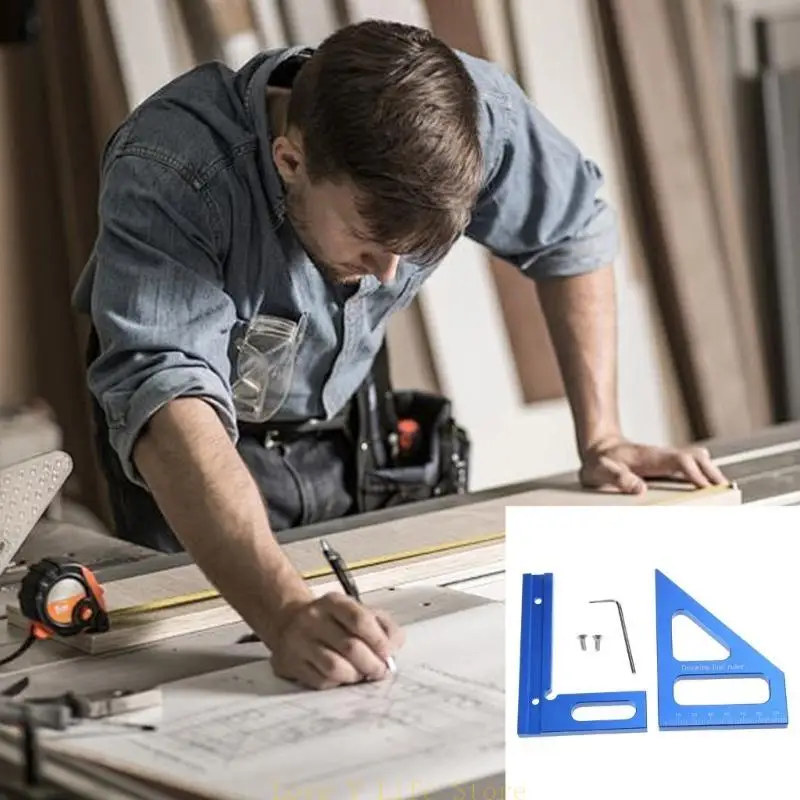 

L74C Треугольная линейка линии линии линии линии измерения инструмента Scribling Ruler