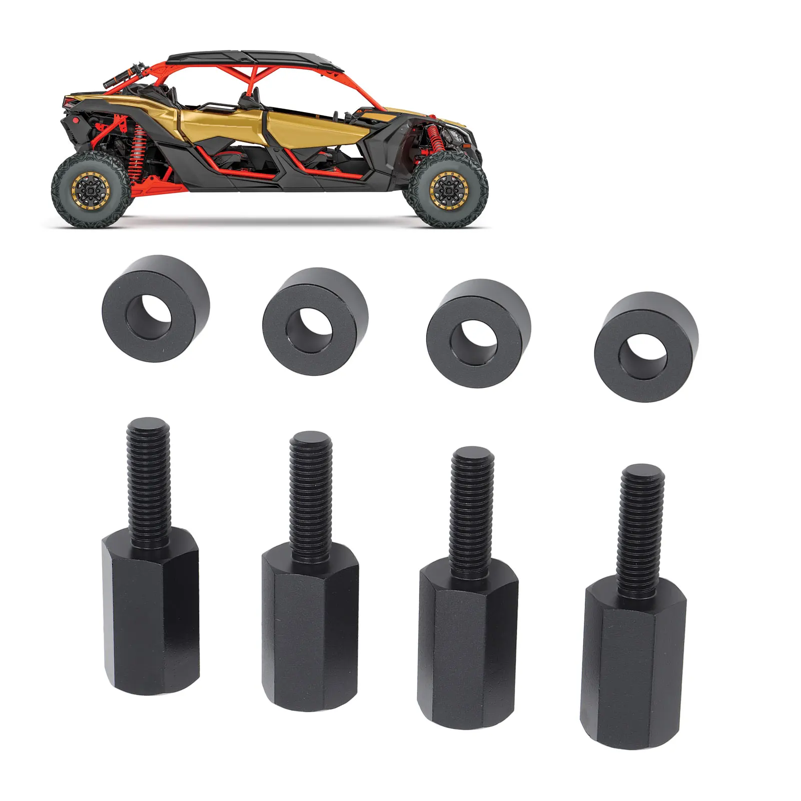 

UTV Seat Height Riser Easy Use Seat Lift Mount Kits Rugged High Hardness for X3 All Years