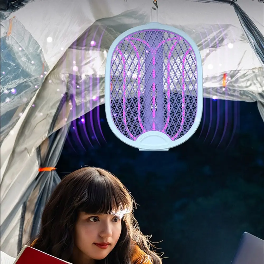 2 in 1 Scacciamosche elettrico USB ricaricabile portatile Fly Bug Zapper Anti zanzare Palmare Scacciamosche Trappola Estate