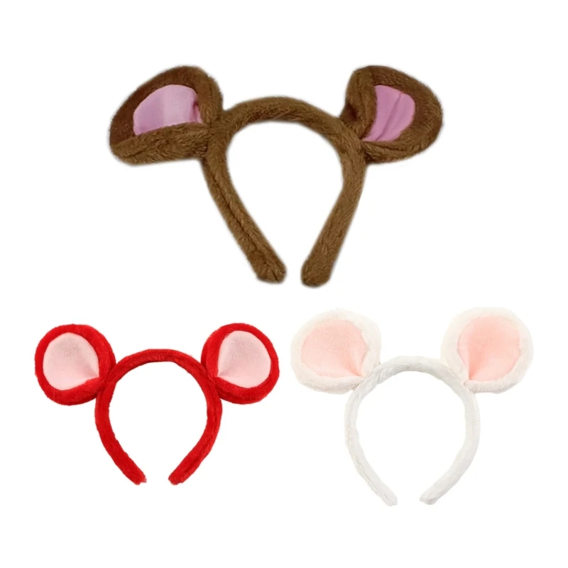 Animals Mouses Ear Durable Hair Hoop Women Headband Makeup for Head Band for Washing Face Daily Hair Accessor