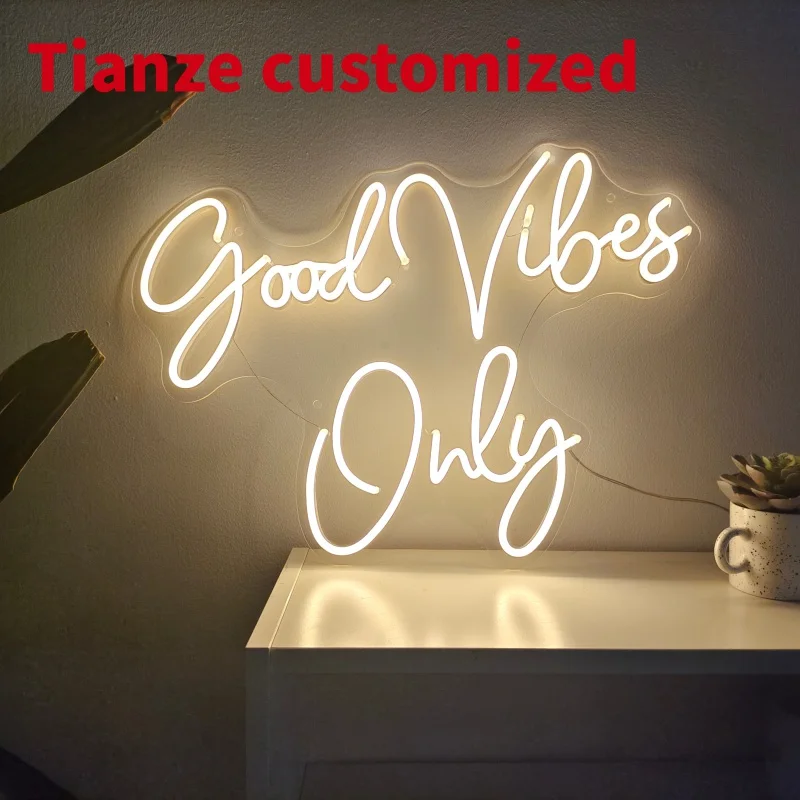 

(Customized) Good Vibes Only wedding Neon Sign, Indoor Led Light Neon Sign Room Birthday Wedding Neon Sign