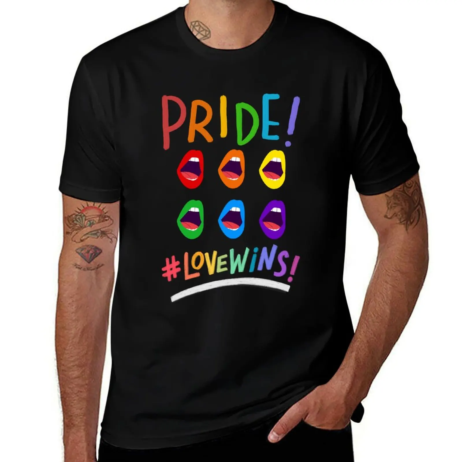 

Pride Love Wins T-Shirt man t shirt cotton t shirts for man cotton soft T-Shirt
