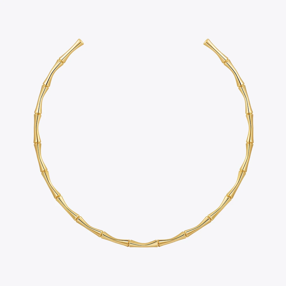 

ENFASHION Collar Bamboo Knot Open Choker Necklace For Women Necklaces Stainless steel Gold Color Fashion Cocktail Jewelry P3465