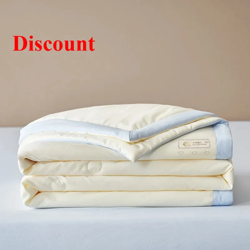 

Small Milk Cotton Embroidered Cashmere Protein Summer Quilt Xia Liang Quilt Air Conditioning Quilt Four-piece Set