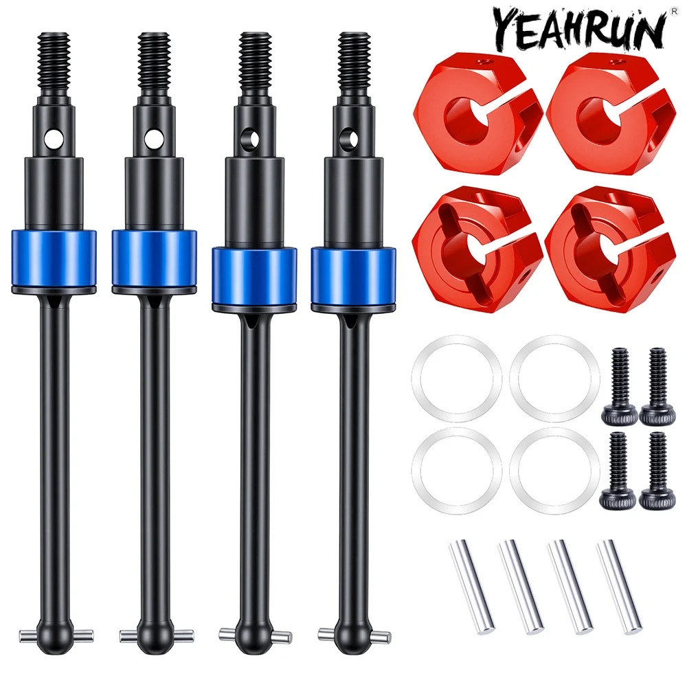 YEAHRUN Metal Front and Rear Drive Shaft for 1/14 ARRMA Mojave GROM R/C Truck Car Upgrade Parts