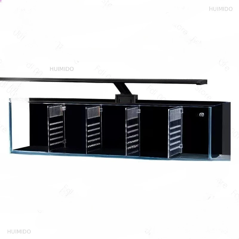 Multi-format modular partition aquarium system self-cleaning glass fish tank built-in filter small ecological water change