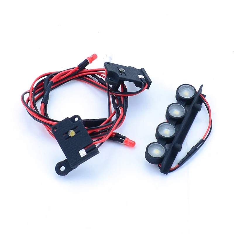 TRX4M Climbing Car LED Front and Rear Lights Roof Round Light for 1/18 RC Crawler Car Traxxas TRX4-M Chevrolet K10 Upgrade