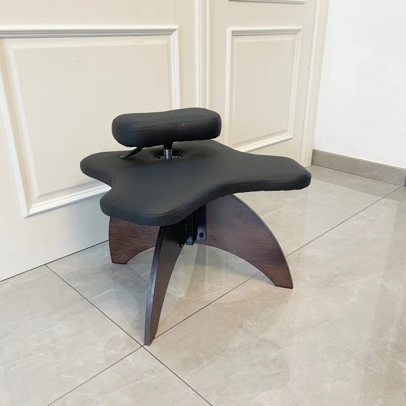 Wooden Kneeling Cross Legged Chair Height Adjustable Stool Height Adjustable Stool for Postural Improvement and Postural Correct