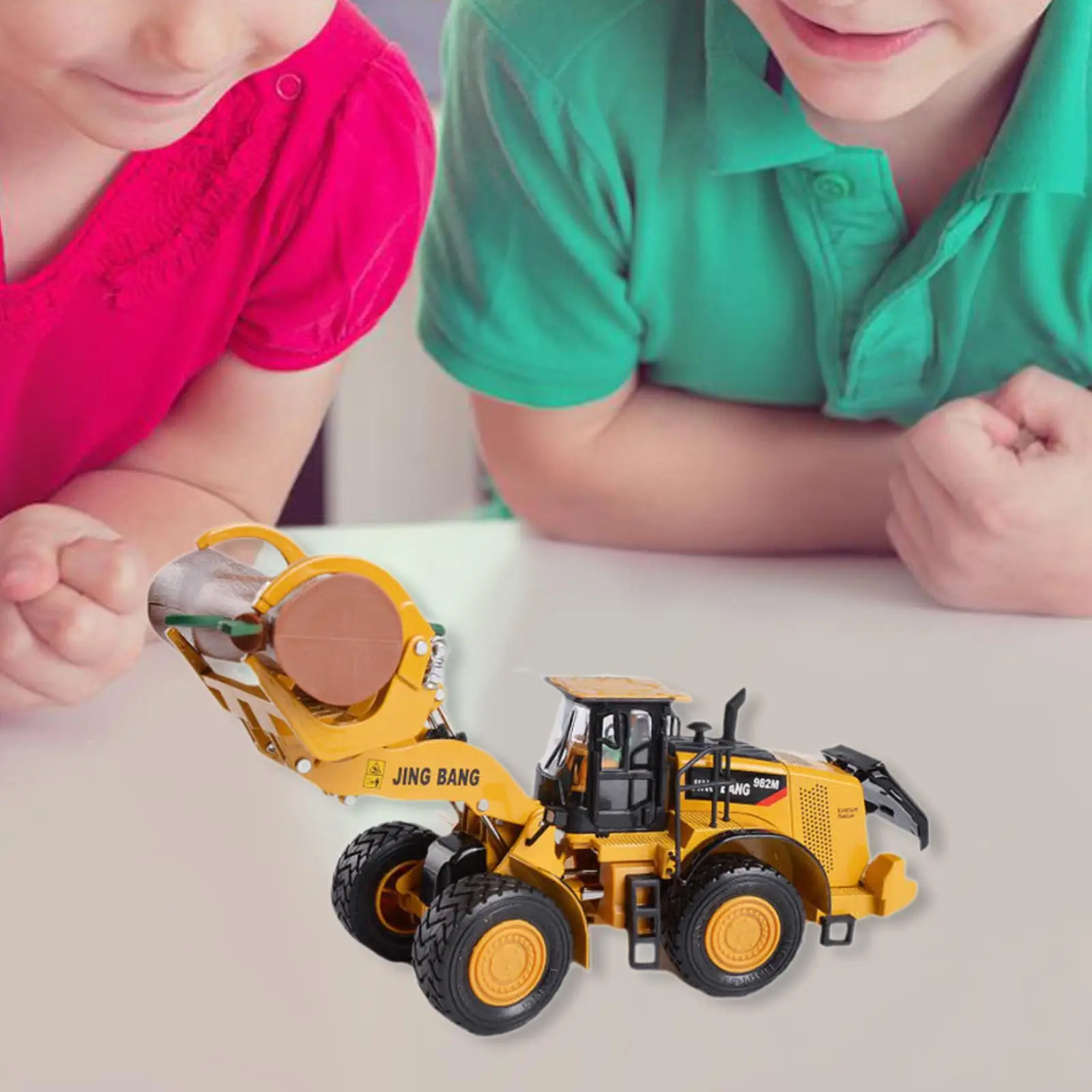 1/50 Scale Grab Vehicle Outdoor Sandbox Car Toy Simulation Digger Engineering Model for Toddlers Boys Kids Birthday Gift