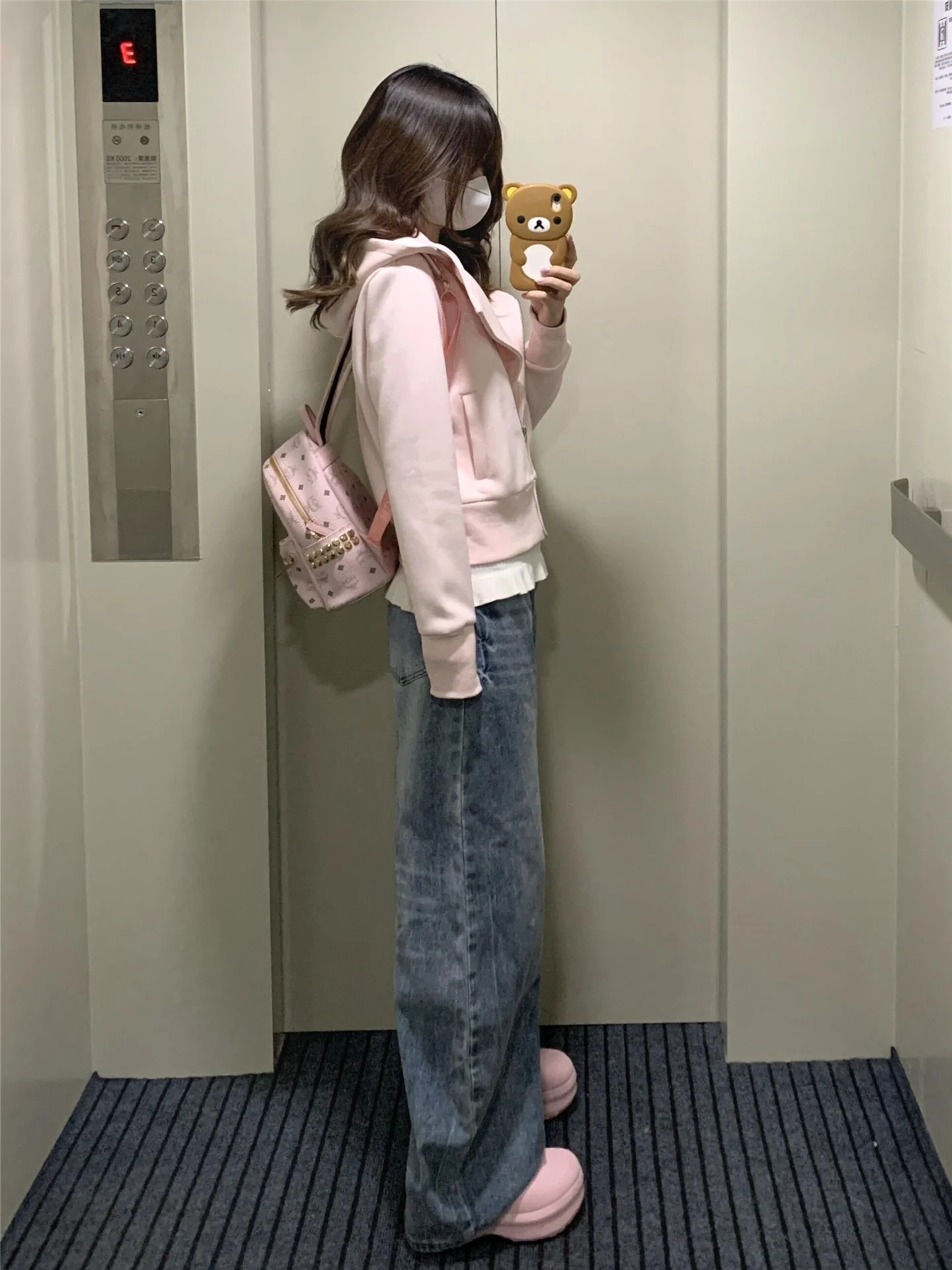 

Ретро-джинсы синего цвета для женщин: свободные, стройнящие, удлиненные, широкие штанины, повседневные брюки с низкой посадкой из хлопка для весны и осени