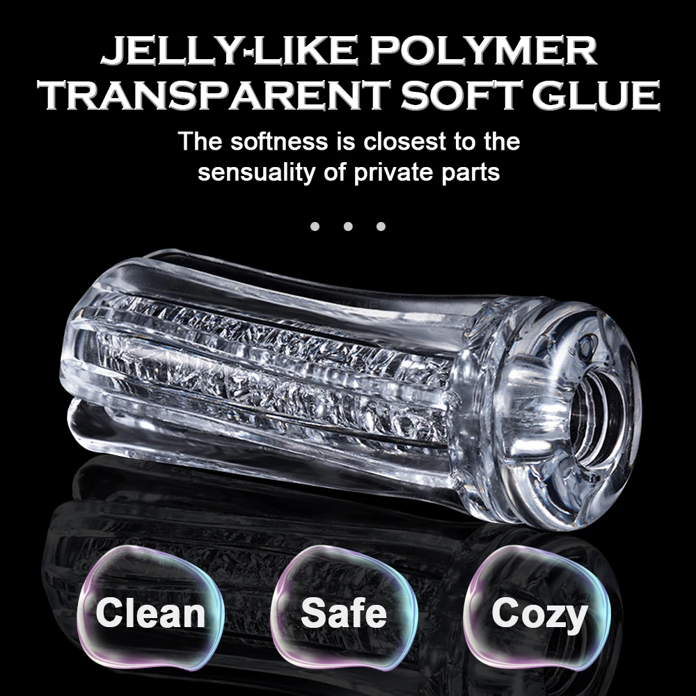 كوب جيب فراغي شفاف للرجال ، جهاز استمناء الذكور ، ألعاب جنسية بمهبل ناعم ، تمارين التحمل للبالغين ، منتجات جنسية ، مهبل #4