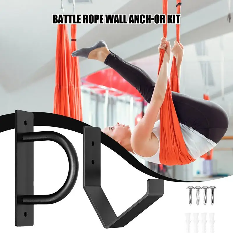 Battle Rope Wall Hanger Steel Exercise Rope Organizer Rack Workout Bracket Multipurpose Hook For Home Gym Or Commercial Gym