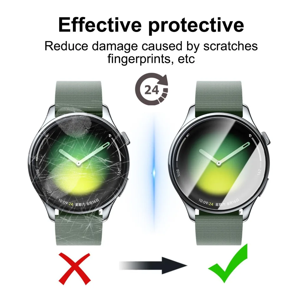 1-5Pcs Screen Protectors for Xiaomi Watch 5 Easy Installation Tempered Glass Protection Clear HD Anti-Scratch Protective Films