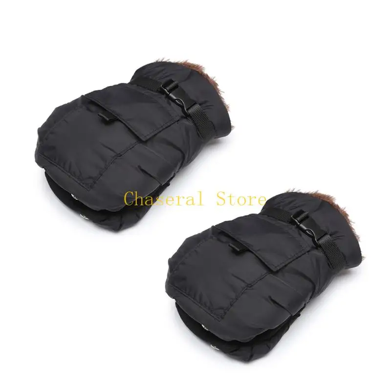 E7CE 1 Pair Infant Strollers Mittens Keep Hands Warm Winter Breathable Fleece Lining Hand Muffs for Outdoor Activity