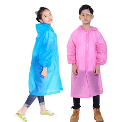 Reusable Raincoat for Kids, Rain Jacket, EVA Poncho for Children, Boys and Girls