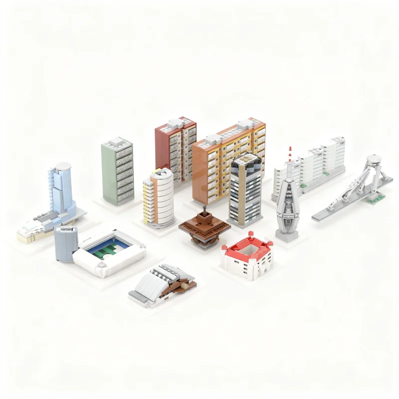 2697pcs MOC Project Bratislava Bundle Architecture Model Toys Building Blocks Construction Christmas Gift Birthday DIY Assemble