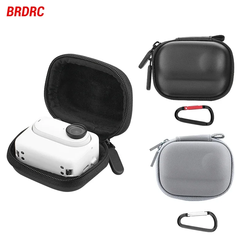 BRDRC Small Carrying Case for Insta360 GO3/GO 3S Travel Portable Storage Bag Protective Camera Lens Hard PU Shell Box Accessory