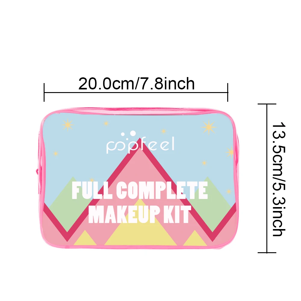 مجموعة مكياج الوجه الكاملة من POPFEEL - مجموعة مستحضرات تجميل متعددة الاستخدامات مع ظلال عيون وأحمر خدود وفرشاة للمبتدئين - فكرة هدية مثالية #6