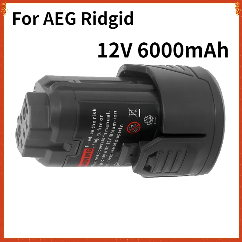 

12V 6000mAh L1215 Rechargeable Li-Lon Battery For AEG Ridgid L1215 BS12C,BS12C2,BSS12C L1215P L1215R Power Tool Battery