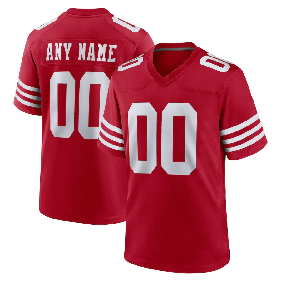 Customized Football jersey sewn name no. Purdy Aiyuk Bosa McCaffrey kittle lance stitch jersey