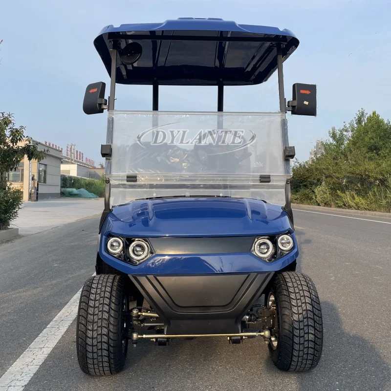 

Высококачественная тележка для гольфа мощностью 4000 Вт, 2-местная электрическая машина для гольфа с дождевиком, тележка для гольфа на заказ