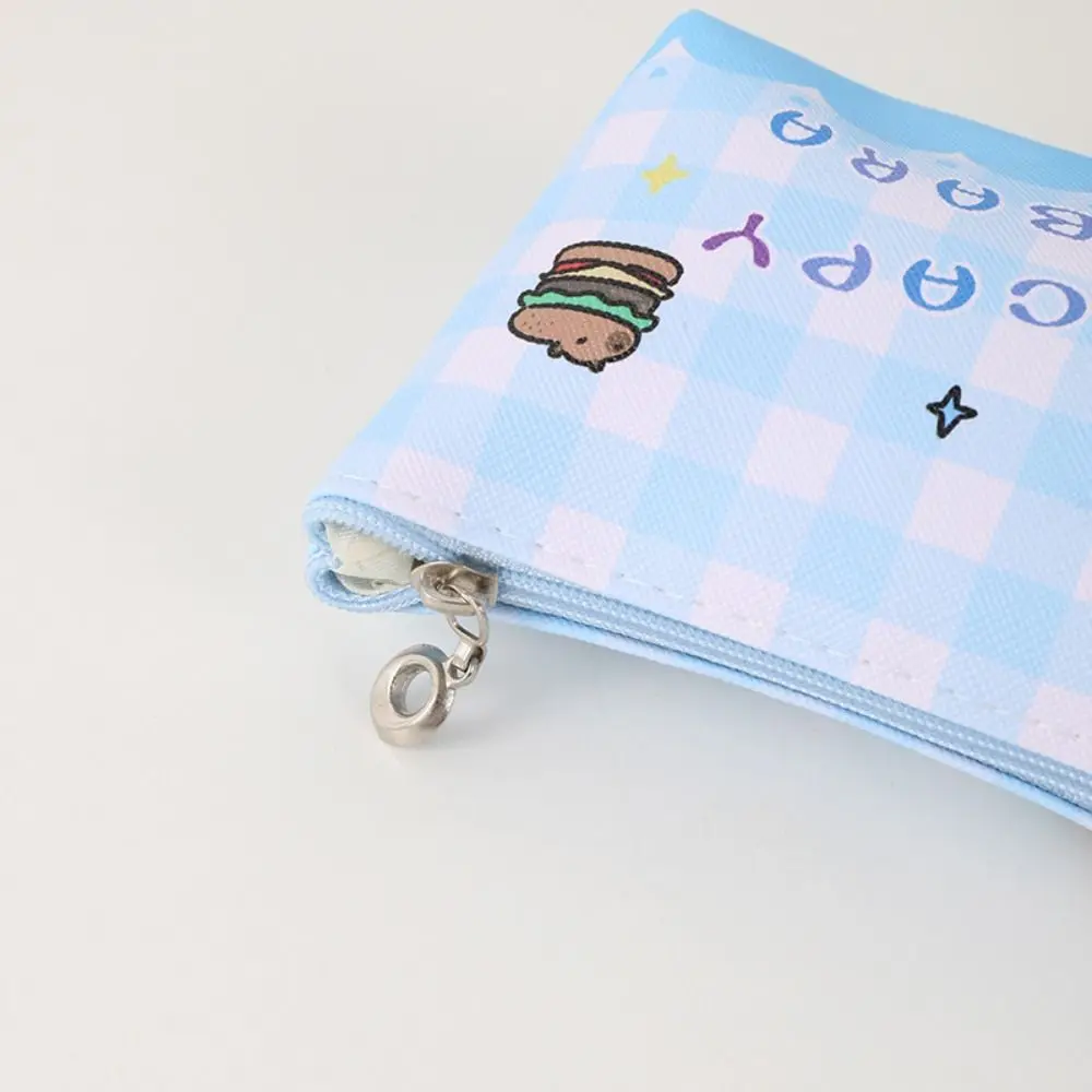 Capivara Cartoon Multifuncional Pen Bag, grande capacidade lápis caso, papelaria saco, presente
