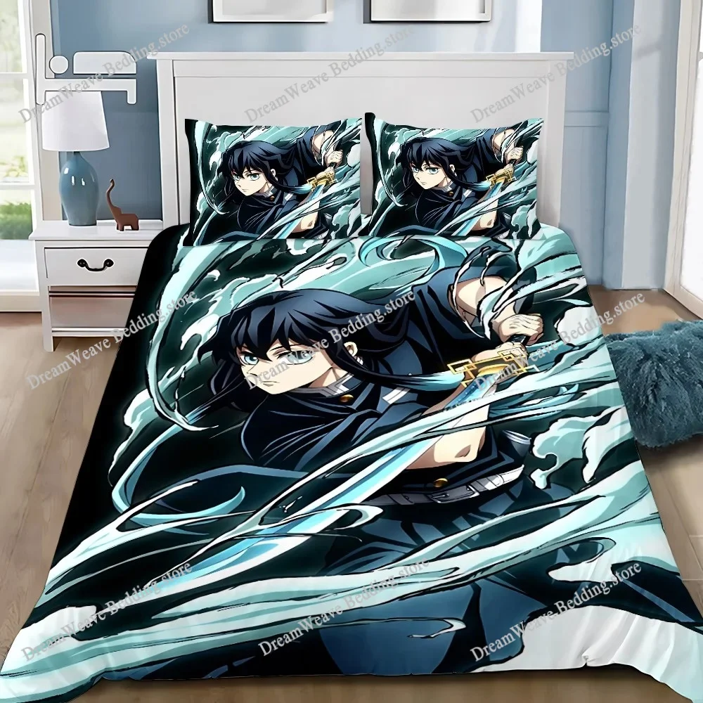 Muichiro Tokito пододеяльник наволочка комплект постельного белья для взрослых мальчиков и девочек украшение для спальни детский подарок одинарный двойной большой размер