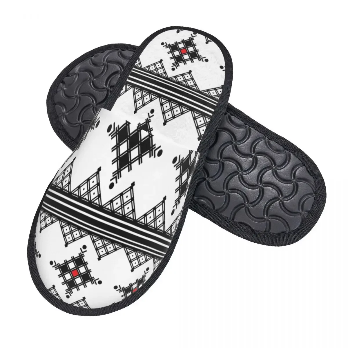 Amazigh Tribal Pattern House Slippers Women Comfy Memory Foam Z Imazighen Slip On Bedroom Slipper Shoes