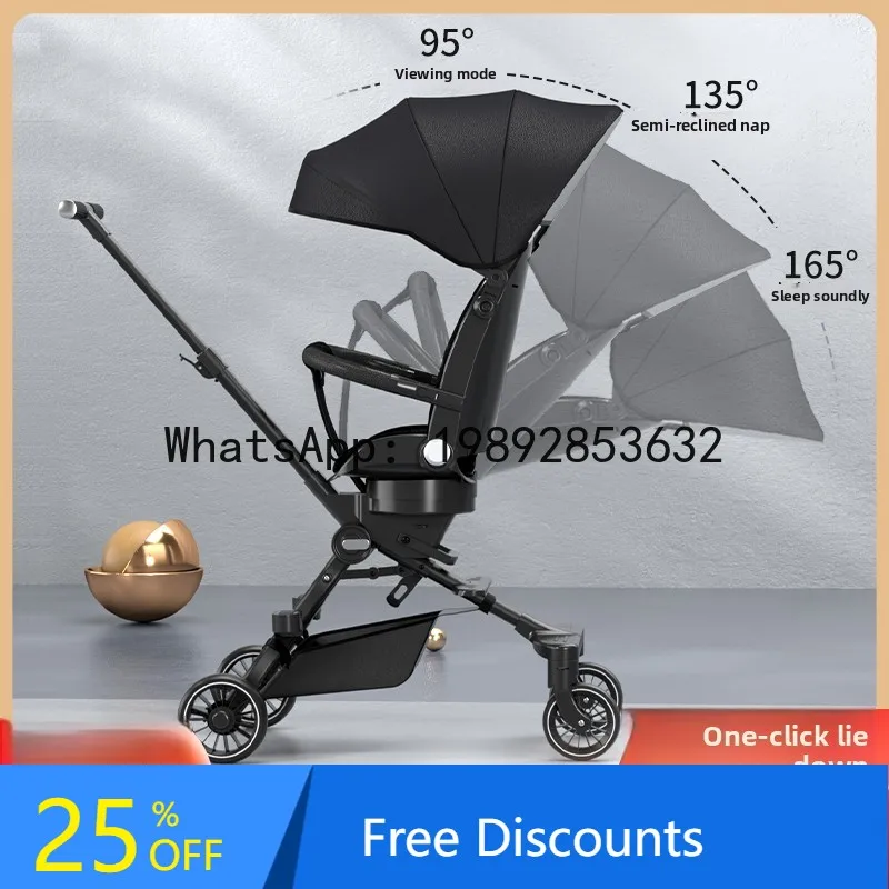 

Stroller for Kids: Lightweight, Foldable, Sit and Lie, Two-Way High View Baby Stroller