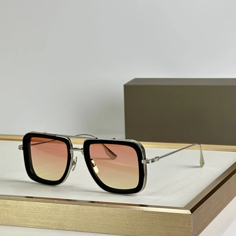

Luxury Double Bridge DT465 Women's Sunglasses Men's Fashion Square Alloy Pilot High-Quality Outdoor Eyewear Popular Design