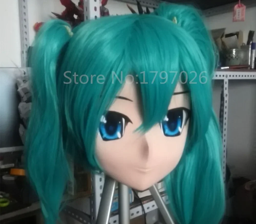 Handmade Anime Face Fetish Masks Silicone Full Head Cosplay Kigurumi Lovely Doll Crossdresser Mask